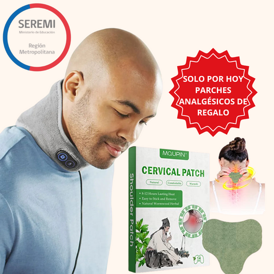 Masajeador térmico cervical terapéutico + 🎁Parches analgésicos de regalo + Guía de Bienestar